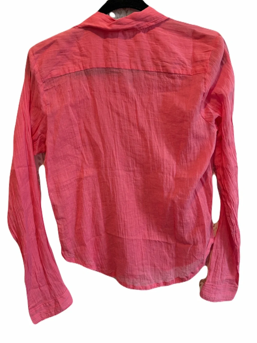Free People Drew Tuxedo Shirt Top Confetti Pink size Small NWT